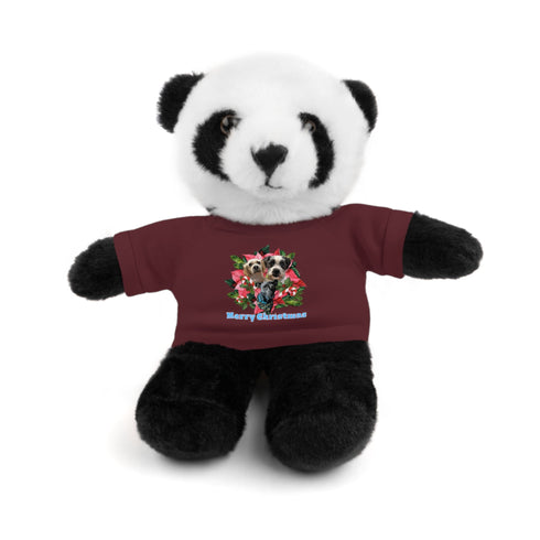 Custom Photo Festive Poinsettia Stuffed Animals with Tee